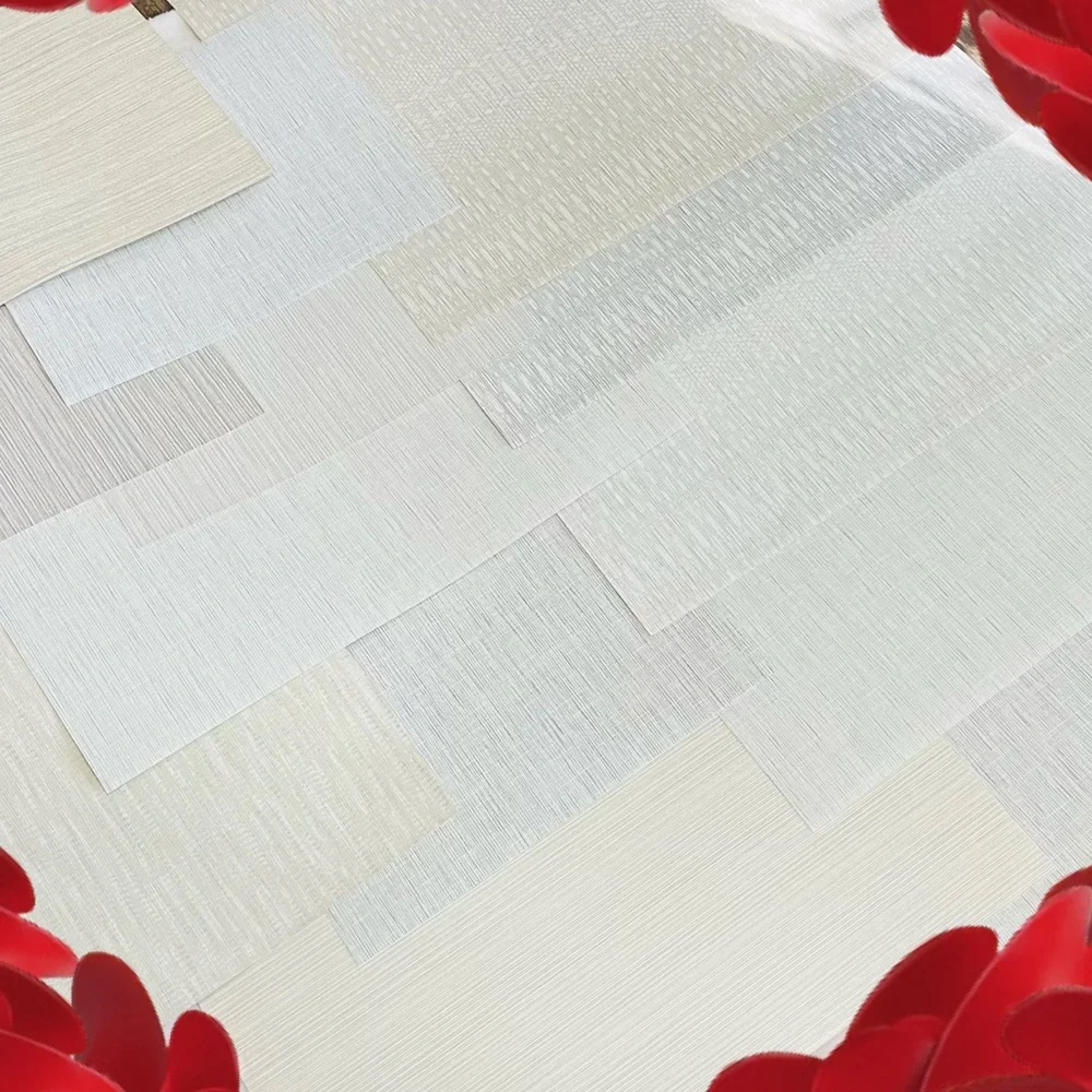 13 Assorted Wallpaper Sample Sheets in Neutral Colors & Similar Textured Pattern